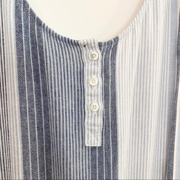 NWOT CLOTH & STONE Open-Back Stripe Linen Jumpsuit - Picture 6 of 13